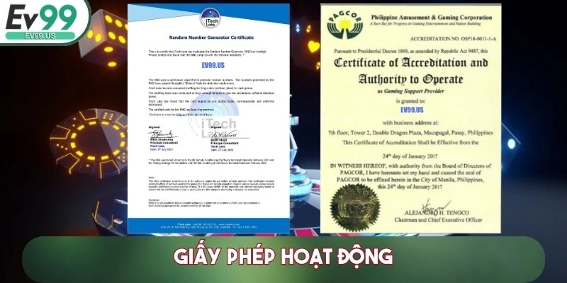 Giấy phép hoạt động